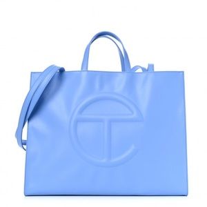 TELFAR Vegan Leather Large Shopping Bag Cerulean